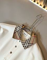 Burberry Check Collar Cotton Polo Shirt - 3