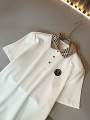 Burberry Check Collar Cotton Polo Shirt - 2