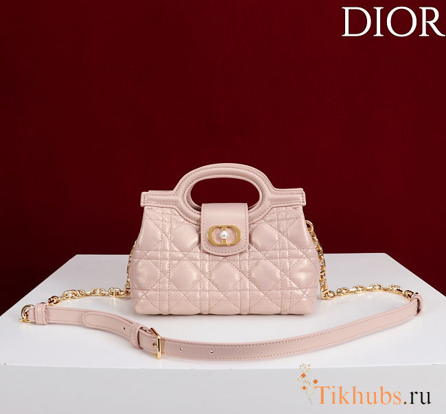  Dior Jolie Top Pink Handle Bag 18.5x13x8.5cm - 1