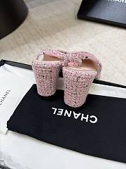 Chanel Slingbacks Pink Black Heels - 5