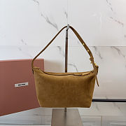 Miu Miu Olive Green Suede Pouch 18.5x14x10 - 6