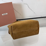 Miu Miu Olive Green Suede Pouch 18.5x14x10 - 5