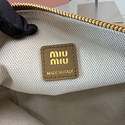 Miu Miu Olive Green Suede Pouch 18.5x14x10 - 3