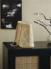 CHANEL Large Braided raffia Beige & Ecru Tote Bag 32×23×14cm - 4