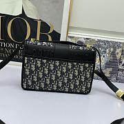 Dior Small 30 Montaigne Bag Blue Oblique Jacquard 24x16x6cm - 6