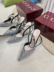Gucci Crystal Slingback Pumps 10cm - 5