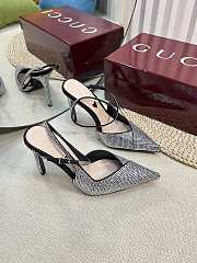 Gucci Crystal Slingback Pumps 10cm - 4
