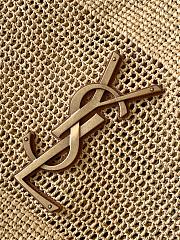 Saint Laurent Women's Natural Icare Maxi Raffia Tote Bag 37-55x43x5cm - 2