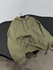 Miu Miu Forest Green Garment-dyed Hoodie Jacket  - 5