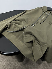Miu Miu Forest Green Garment-dyed Hoodie Jacket  - 2