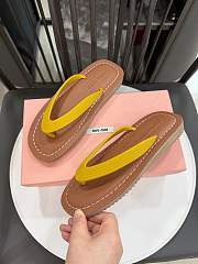 Miu Miu Yellow Thong Sandals  - 1
