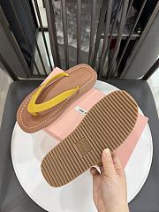 Miu Miu Yellow Thong Sandals  - 4