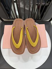 Miu Miu Yellow Thong Sandals  - 6