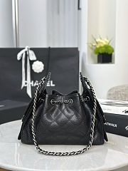 Chanel 25 Black Mini Bag 20x22x12.5cm - 5