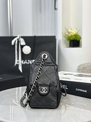 Chanel 25 Black Mini Bag 20x22x12.5cm - 2