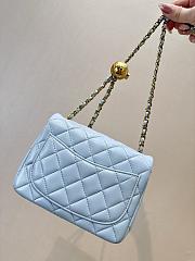 Chanel Mini Flap Bag with Pearl Crush Light Blue Bag  - 3