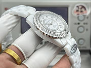 Chanel J12 Diamond Bezel Automatic – White Ceramic Watch  - 4