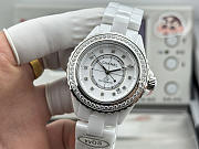 Chanel J12 Diamond Bezel Automatic – White Ceramic Watch  - 3