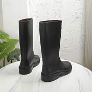 Chanel High Rubber Rain Black Boots - 6