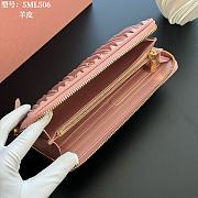 Miu Miu Alabaster Pink Large Matelasse NappaLeather Wallet 20x10cm - 5