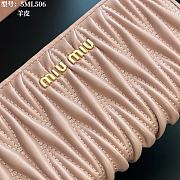 Miu Miu Alabaster Pink Large Matelasse NappaLeather Wallet 20x10cm - 3