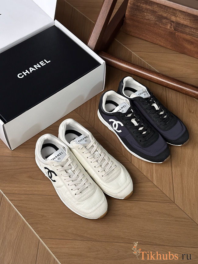Chanel Calfskin & Suede Kidskin Sneakers - 1