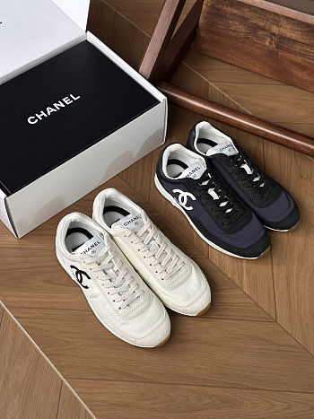Chanel Calfskin & Suede Kidskin Sneakers