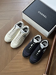 Chanel Calfskin & Suede Kidskin Sneakers - 5