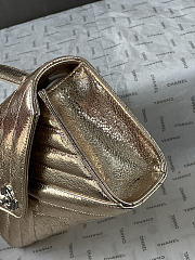 Chanel Chevron Clutch Metallic Gold 10x26x5cm - 3
