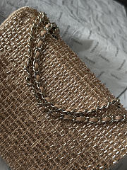 Chanel Tweed & Gold-Tone Metal Mini Classic Handbag 21cm - 3