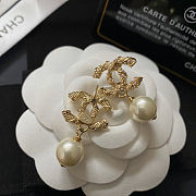 Chanel CC Drop Gold Earrings - 1