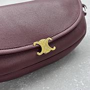 Celine Little Halfmoon Soft Triomphe in Supple Shiny Lambskin 25x13x5cm - 6