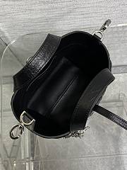 Dior Toujours Vertical Tote Bag Black Macrocannage Crinkled Calfskin 16x12x18cm - 3