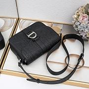 Dior Saddle Heritage Messenger Black Bag 23x17.5x6cm - 6