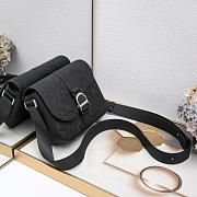 Dior Saddle Heritage Messenger Black Bag 23x17.5x6cm - 5