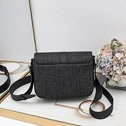 Dior Saddle Heritage Messenger Black Bag 23x17.5x6cm - 3
