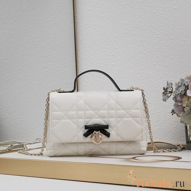 My Dior Mini Bag Two-Tone Latte and Black Cannage Lambskin 21x11.5x7cm - 1