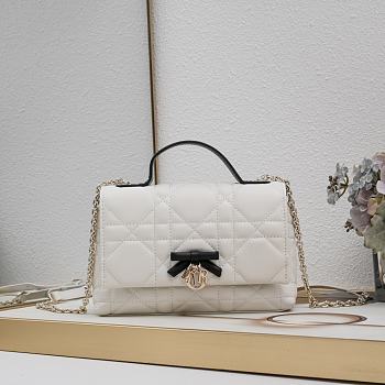 My Dior Mini Bag Two-Tone Latte and Black Cannage Lambskin 21x11.5x7cm