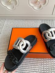 Hermès Extra Gris Argenté Sandal - 4