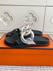 Hermès Extra Gris Argenté Sandal - 2