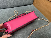 Valentino Pink Crystal EmbellishedSmall Loco Bag 27x13x6cm - 6