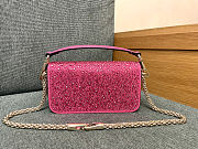 Valentino Pink Crystal EmbellishedSmall Loco Bag 27x13x6cm - 3