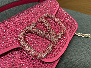 Valentino Pink Crystal EmbellishedSmall Loco Bag 27x13x6cm - 2