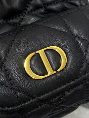 Dior Caro Bucket Bag In Macrocannage Lambskin 14x7x15cm - 6
