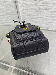 Dior Caro Bucket Bag In Macrocannage Lambskin 14x7x15cm - 5