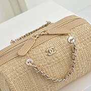 CHANEL Classic Clutch With Chain Braided Raffia & Gold Tone Metal 19x11x7cm - 2