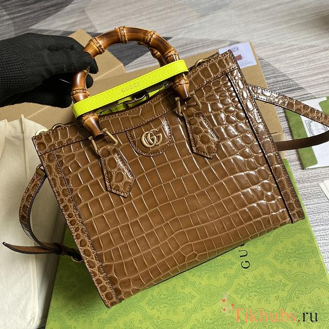 Gucci Diana Crocodile Mini/Small Tote Bag 27x24x11cm - 1