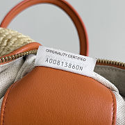 Bottega Veneta Loop Top Handle Bag in Raffia and Leather 19x12x9cm - 5