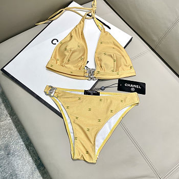 Chanel Two-Piece Yellow Swimsuit