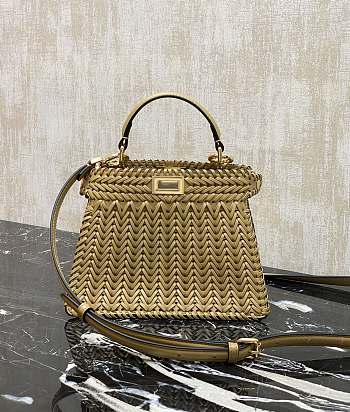 Fendi Peekaboo ISeeU interlaced leather Small 20x15.5x11cm